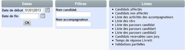 visualisation de la liste des requêtes